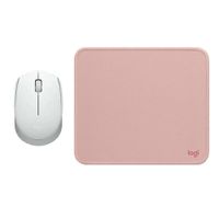 COMBO LOGITECH MOUSE M170 BLANCO PAD MOUSE 200x230 ROSADO