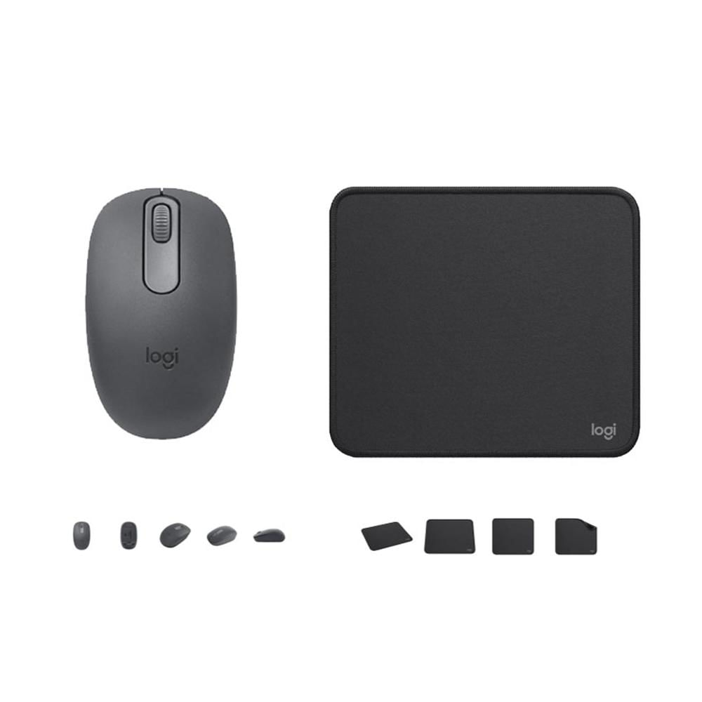 COMBO LOGITECH MOUSE M196 Y PAD MOUSE 200X230 NEGRO