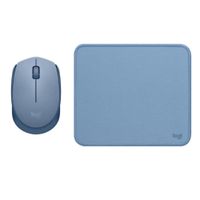 COMBO LOGITECH MOUSE M170 AZUL GRIS Y PAD MOUSE 200x230