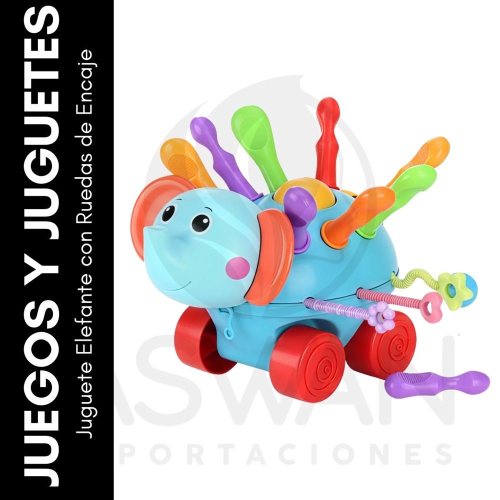 Juguete Elefante con Ruedas de Encaje