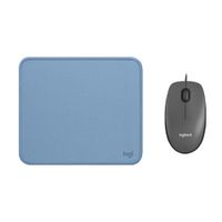 COMBO LOGITECH MOUSE M90 GRIS PAD MOUSE 200X230 AZUL