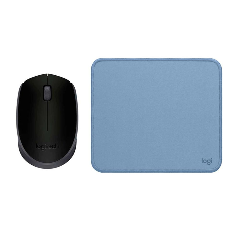 COMBO LOGITECH MOUSE M170 NEGRO PAD MOUSE 200x230 AZUL