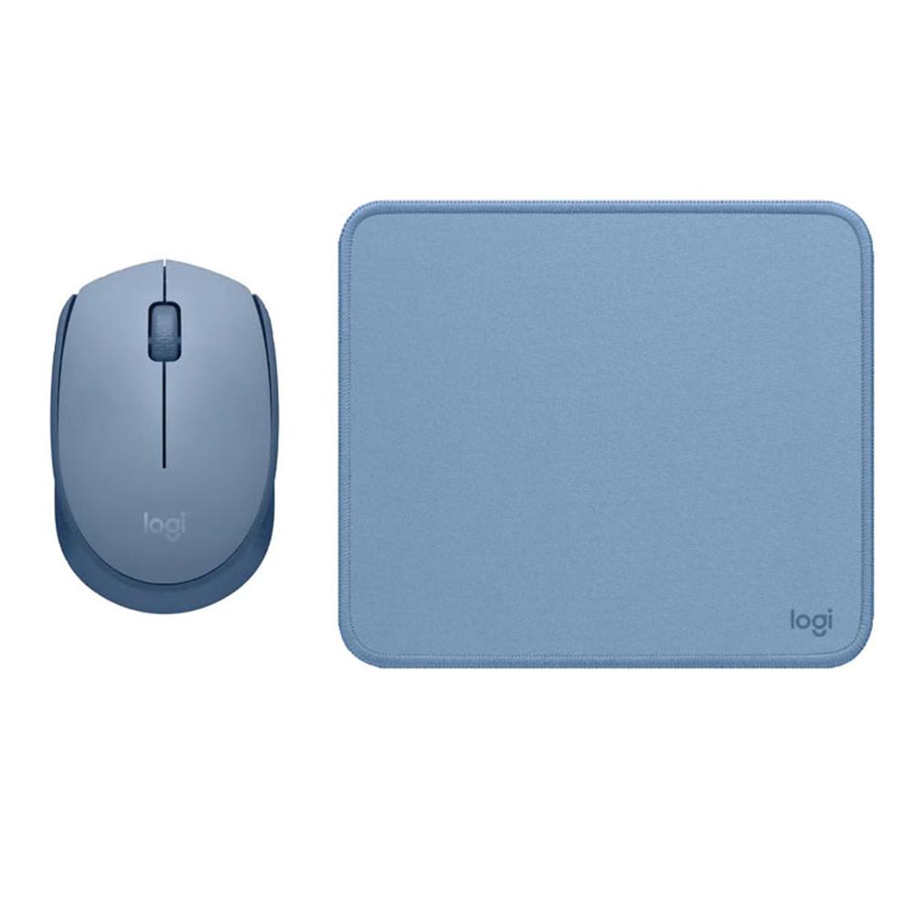LOGITECH MOUSE M170  PAD MOUSE 200x230 AZUL GRIS