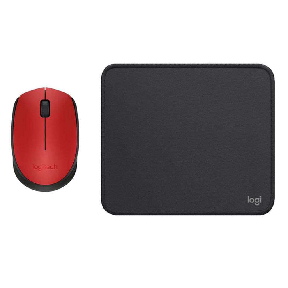 LOGITECH MOUSE M170 ROJO PAD MOUSE 200x230 NEGRO