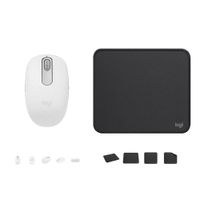 LOGITECH MOUSE M19 BLANCO PAD MOUSE 200x230 NEGRO