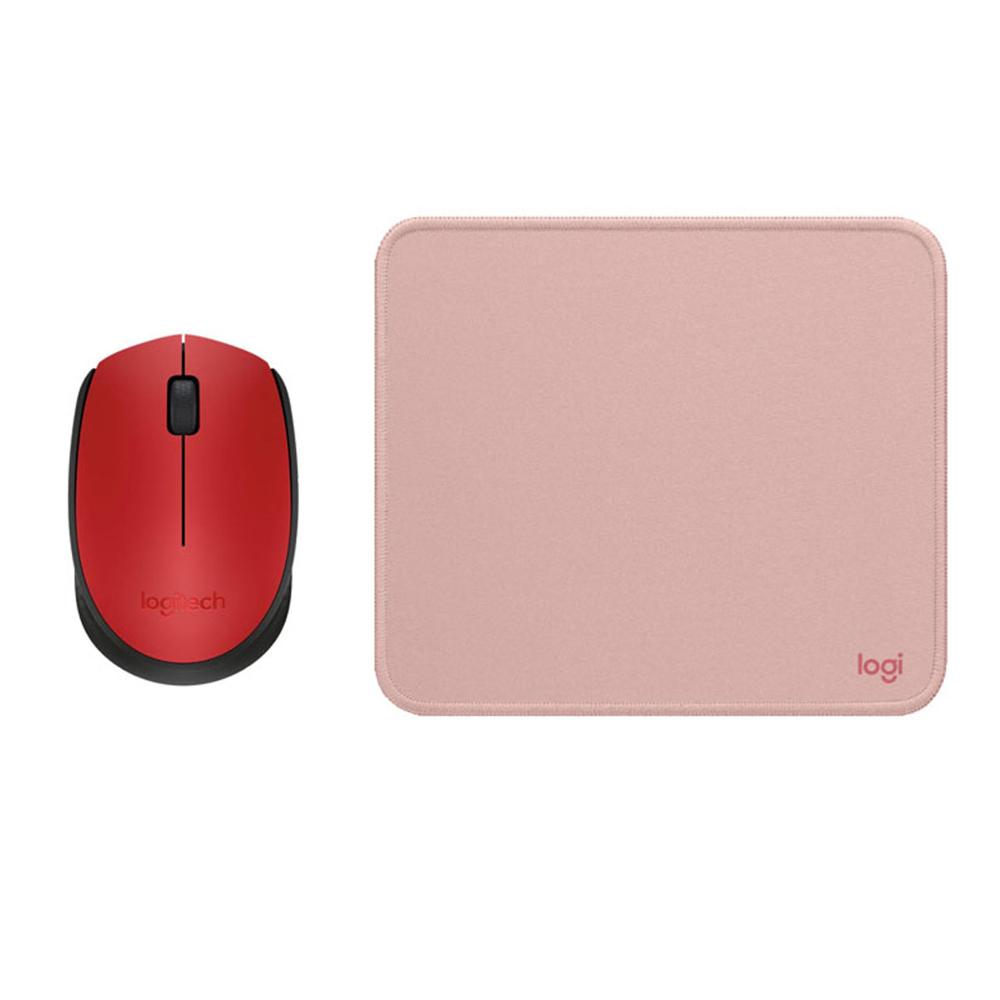 LOGITECH MOUSE M170 ROJO PAD MOUSE 200x230 ROSADO