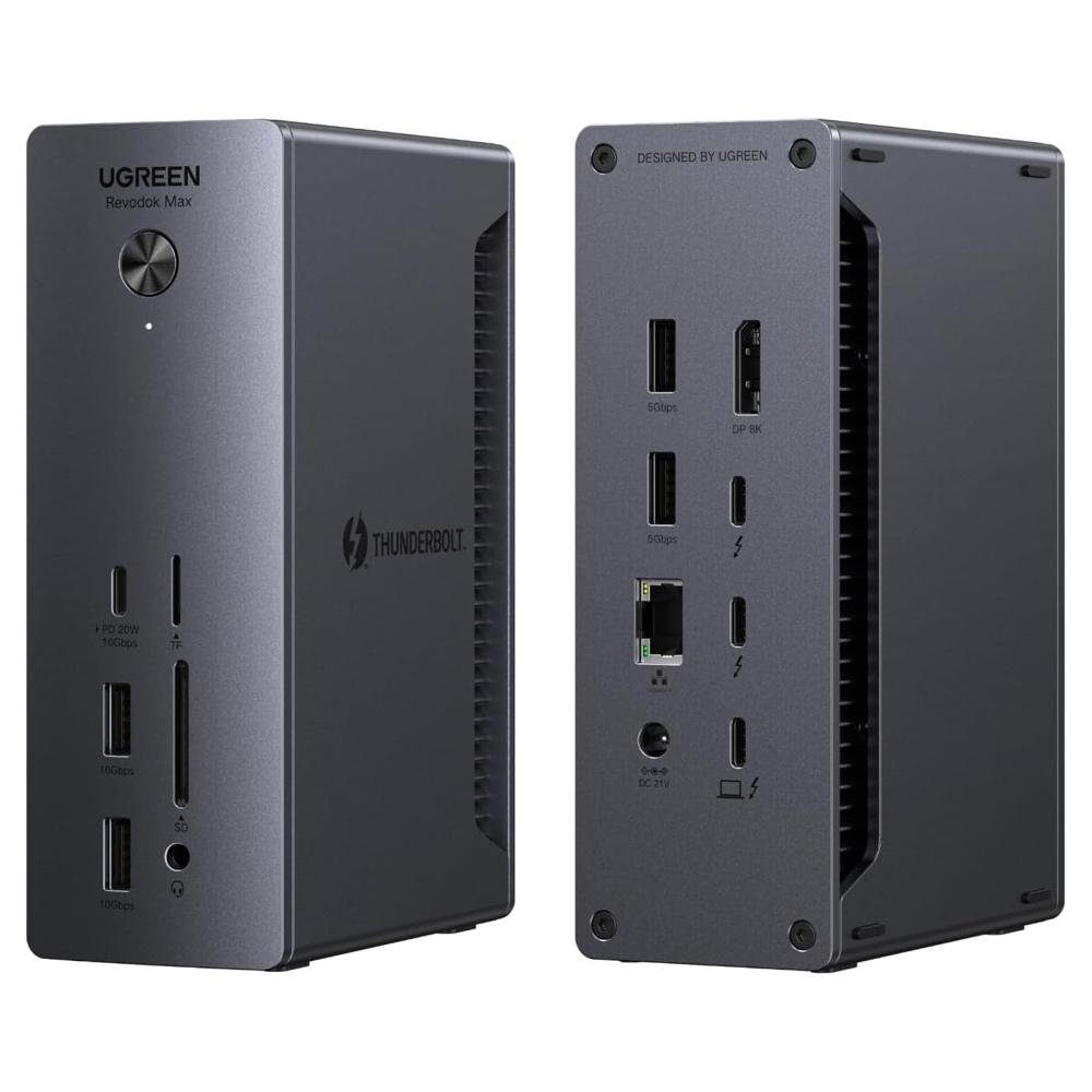 UGREEN Docking Thunderbolt 4 Revodok Max 213 13 in 1 40Gbps 2xDisplay 2.5GbE SD TF 4.0 - 25054A