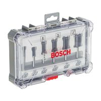 Set 6 Fresas Rectas 1/4"" Bosch