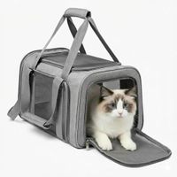 Maleta Transportador para Mascotas Gatos y Perros - Gris