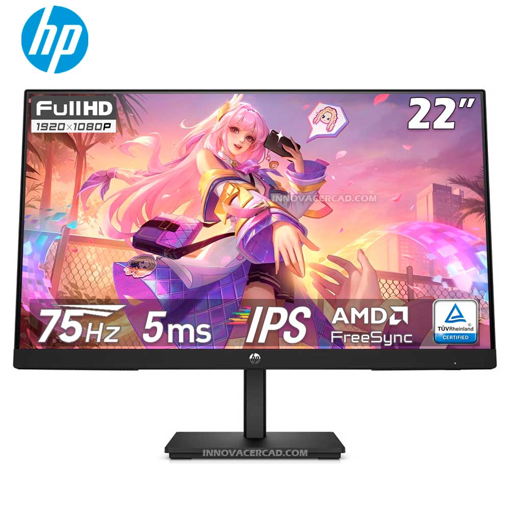 Monitor Hp V22i G5 22 Full HD IPS 75hz 5MS Freesync Hdmi Dp