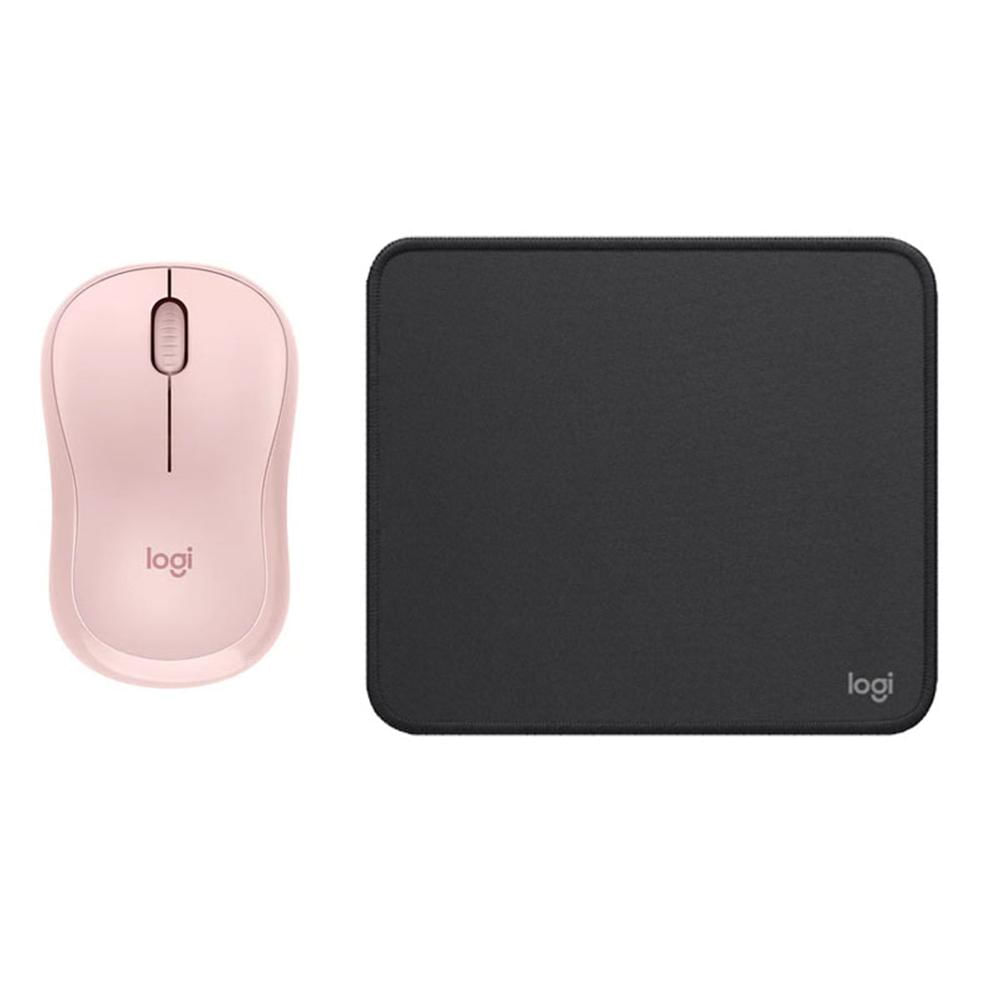 KIT LOGITECH MOUSE M240 ROSADO PAD MOUSE 20X23 NEGRO