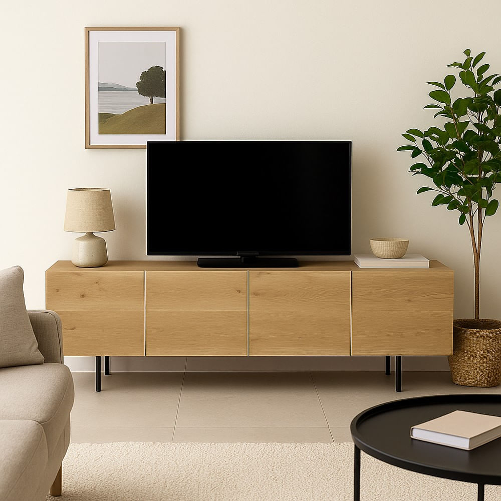 Mesa de TV Friend con Canto Grueso Color Duna TU MESITA