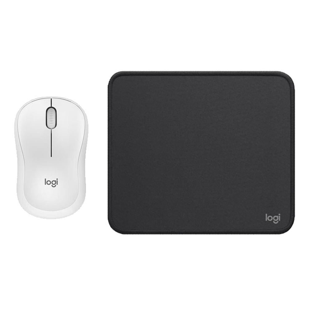 KIT LOGITECH MOUSE M240 BLANCO PAD MOUSE 20X23 NEGRO