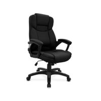 Silla Ergonómica City Cuero Negro Ofideas