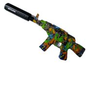 Pistola De Hidrogel Ak47 Rgb Bota Humo  Verde
