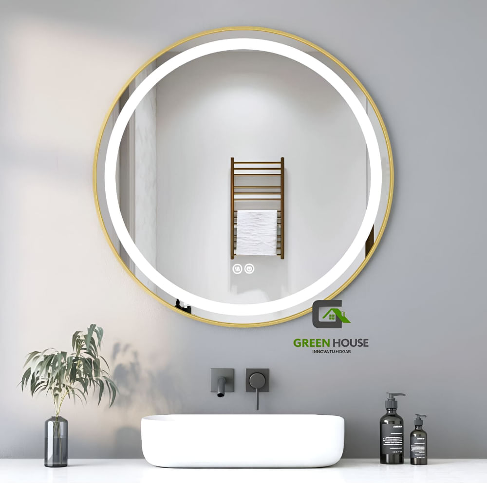 ESPEJO ELEGANT GOLDEN LED ANTIEMPAÑO CIRCULAR DE 60CM