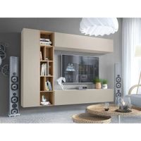 Mesa de TV Flotante Mime con Canto Grueso Color Capri\Panela TU MESITA