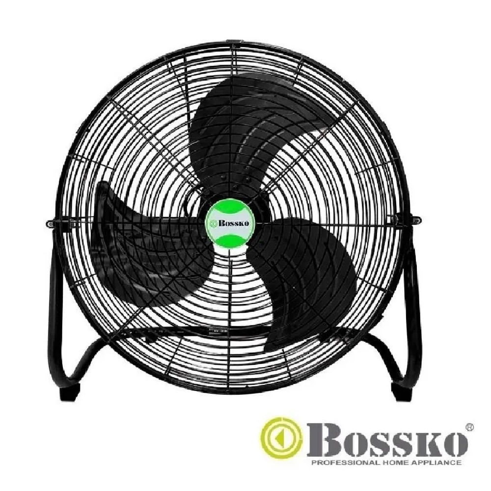Ventilador de Piso Bossko 8226VP 250W Ventilador de Piso 18 Pulgadas Potencia 250W Negro