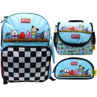 Pack Escolar Mochila BT21 Celeste Oficio