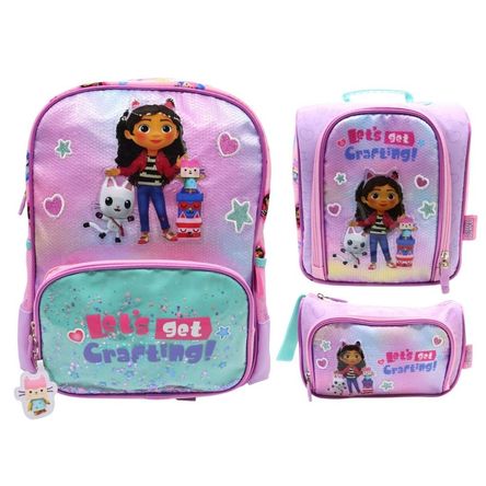 Pack Escolar Mochila Gabby Dollhouse Bebe Caja Oficio Pack Escolar Mochila Gabby Dollhouse Bebe Caja Oficio