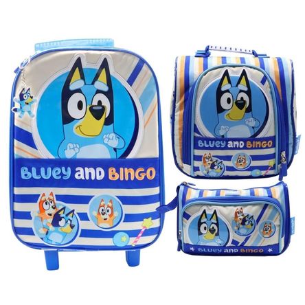 Pack Escolar Maleta Bluey Azul Nido