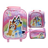 Pack Escolar Maleta Bluey Bingo Rosado Nido