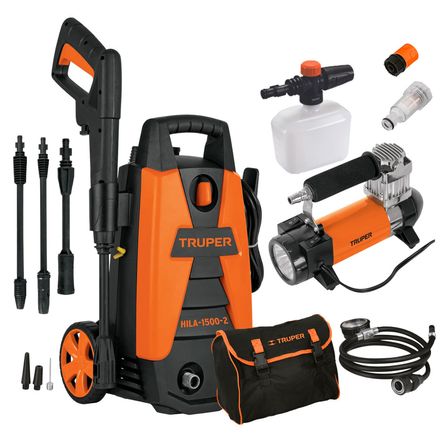 Combo Hidrolavadora 1500PSI + Compresor de Aire 180PSI Truper 102095-19999
