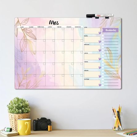 PLANNER DE ACRÍLICO AURORA TABLÚ 60X40 MES SEMANA Y PENDIENTES DISEÑO 2 PLANNER DE ACRÍLICO AURORA TABLÚ 60X40 MES SEMANA Y PENDIENTES DISEÑO 2