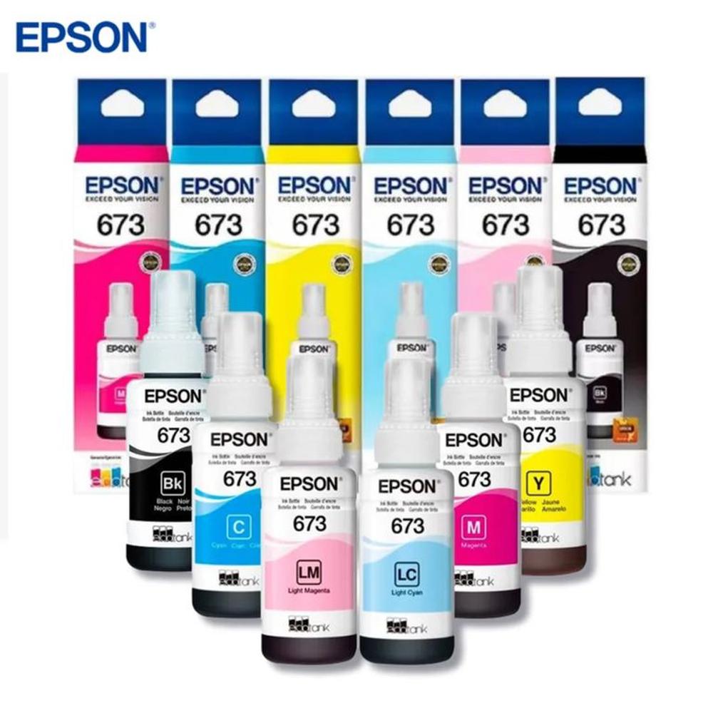 Kit Tinta Epson Originales T673 6 Colores