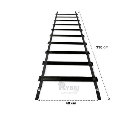 Escalera Resistente y Multiusos en Negro Y+Stickers