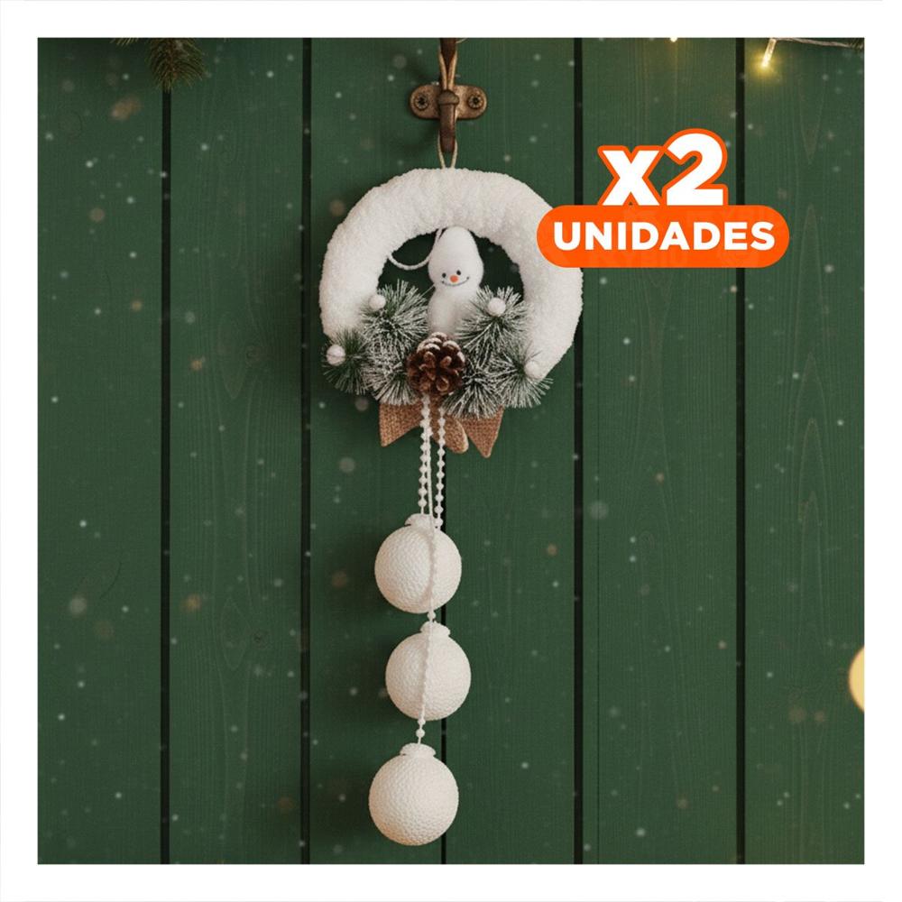 Pack2 Adorno Resistente con Muñeco Blanco Y+Regalo Stickers Pack2 Adorno Resistente con Muñeco Blanco Y+Regalo Stickers