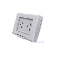 TAPA INTEMPERIE A PRUEBA DE AGUA CON TOMACORRIENTE DUPLEX UNIVERSAL TAPA BLANCA Y DADO BLANCO SANDAY