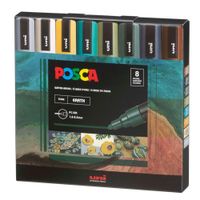 POSCA Pack PC-5M 8C Earth Color Nueva Presentación X8