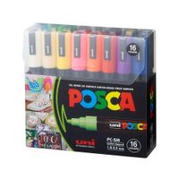 POSCA Pack PC-5M 16C Básico Nueva Presentación X16