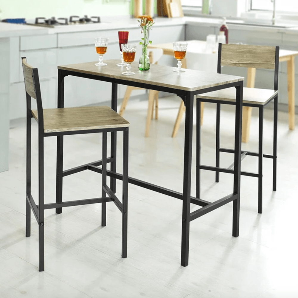 Mesa Bar + 2 Sillas Paola Ventitas Home Rovere