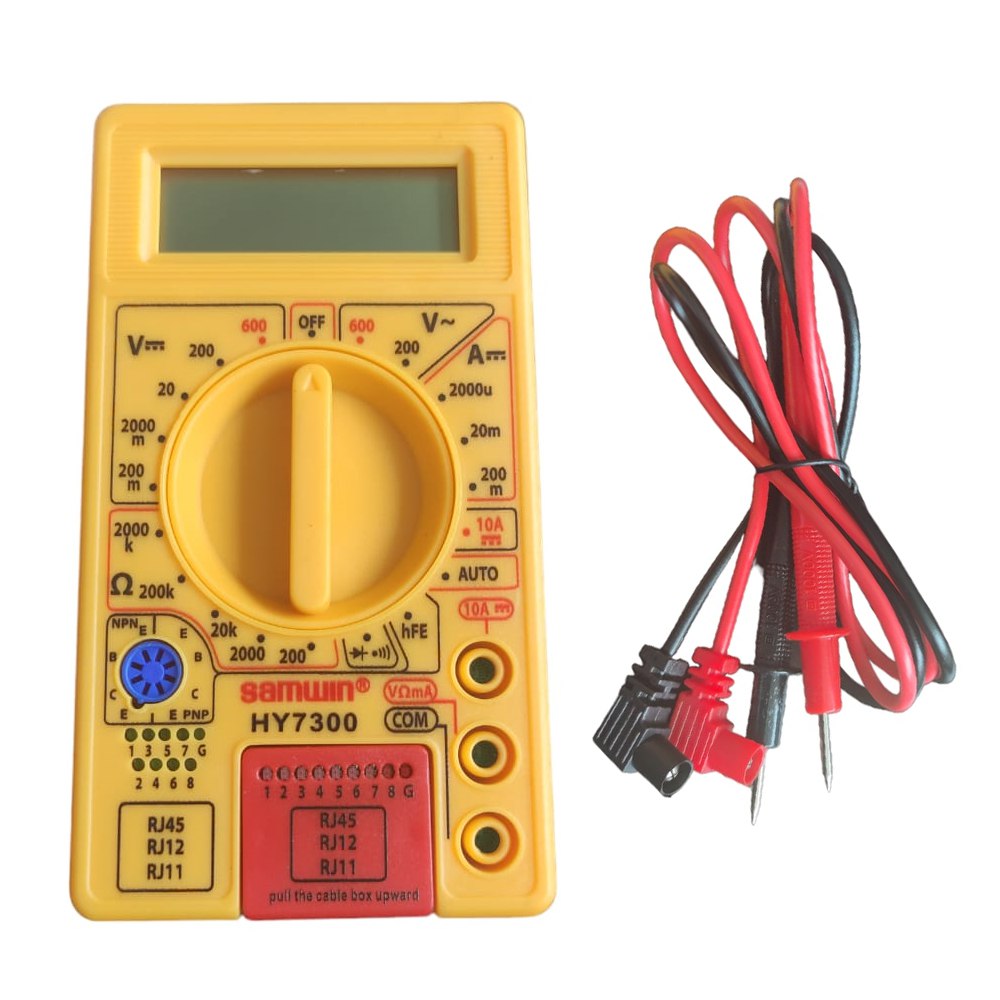 Multimetro Digital de Bolsillo con Lan Tester Probador RJ45 SAMWIN