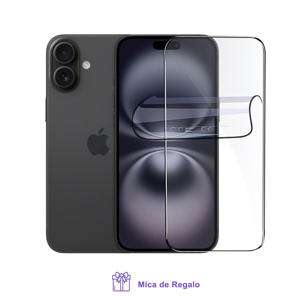 Apple Iphone 16 256Gb Version Chip Fisico Black con Mica Hidrogel