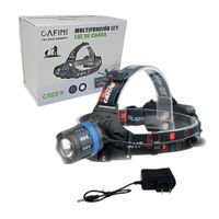 Linterna Frontal Cafini Recargable  Zoom con Luz Azul L7624C