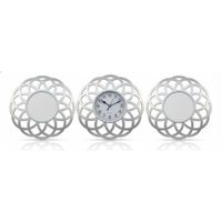 Reloj De Pared Geométrico Circular Moderno Vintage 3 Piezas