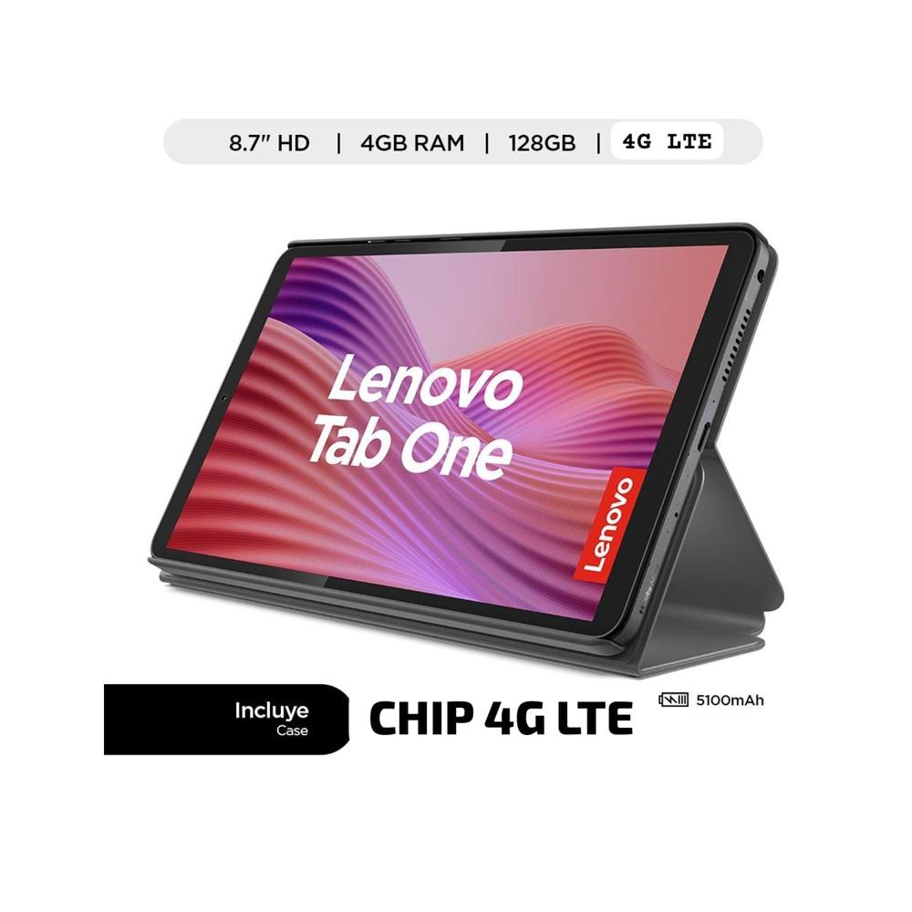 Tablet Lenovo TB305XU Tab One Folio Case 87 HD 4G LTE 4GB 128GB Luna Gris