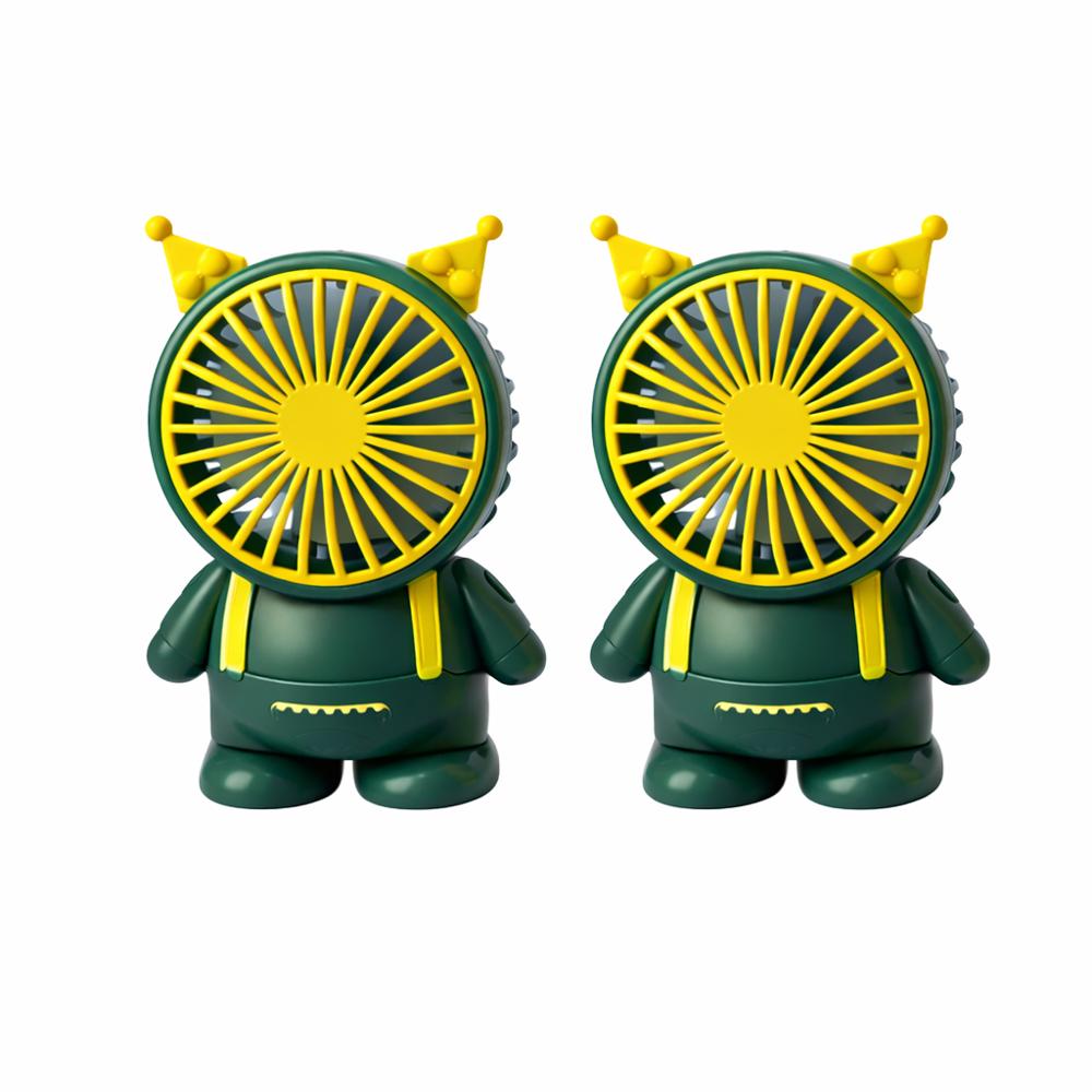 Ventilador Portatil Recargable y Potente Color Verde Oscuro