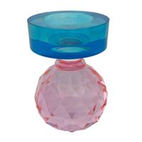 Portavela Pop Color Azul-Rosado 8x11cm Casa Bella