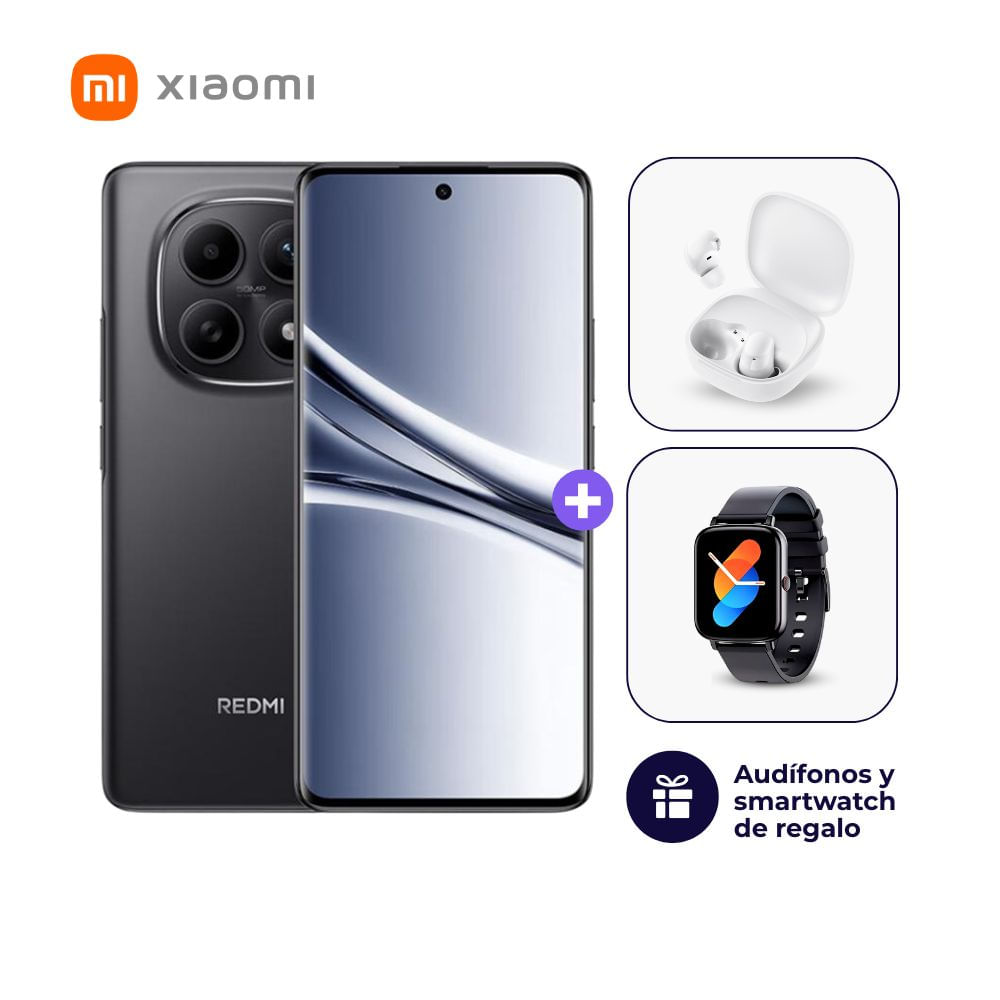 Xiaomi Redmi Note 15 4G 256GB 8GB Ram Negro y Smartwatch - Audífonos