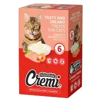 Snack para Gato Naturalistic Cremi Salmón y Camarón Pack 6und