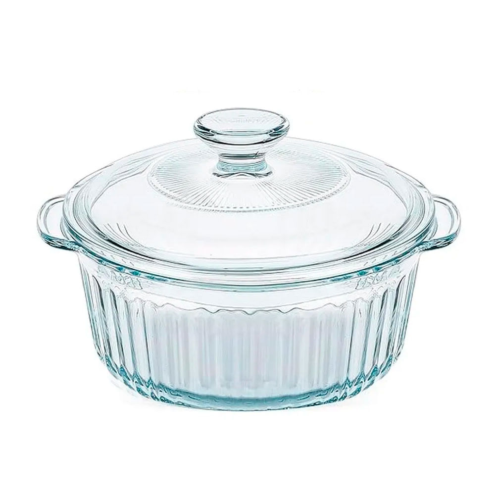 Cacerola Redonda Ichimatsu Transp 2.4LT c Tapa Horno microondas