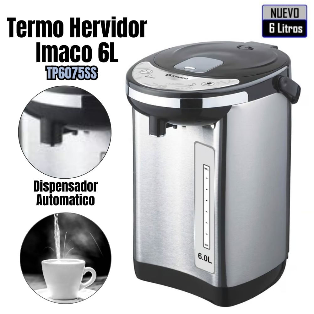 TERMO HERVIDOR ELECTRICO IMACO DE 6LTS - TP6075SS