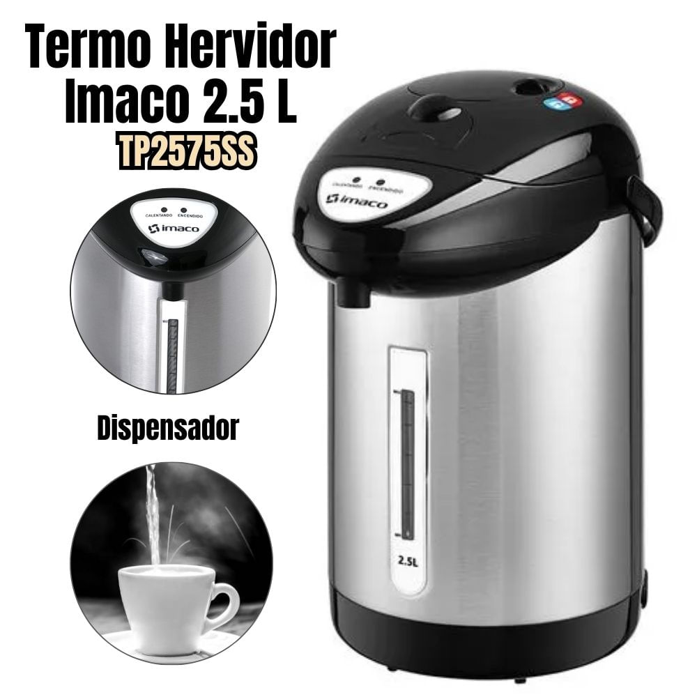 TERMO HERVIDOR ELECTRICO IMACO CON DISPENSADOR 2.5 L - TP2575SS