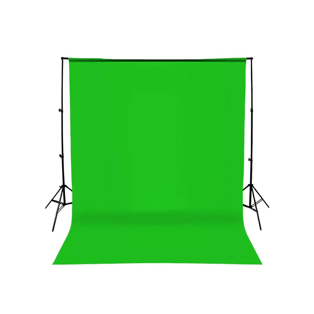 KIT STUDIO FONDO FOTOGRAFICO VERDE 3X5 METROS Y PARANTE