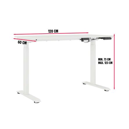 Escritorio Con Altura Ajustable Eléctrico Display Blanco UP Ofideas