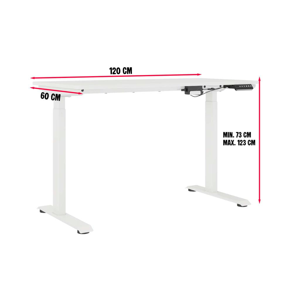 Escritorio Con Altura Ajustable Eléctrico Display Blanco UP Ofideas